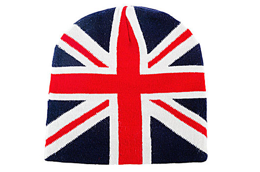 编织,羊毛帽,英国,旗帜,特写