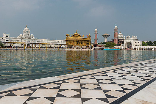 金庙,印度,神圣,锡克教徒,庙宇,旁遮普,亚洲