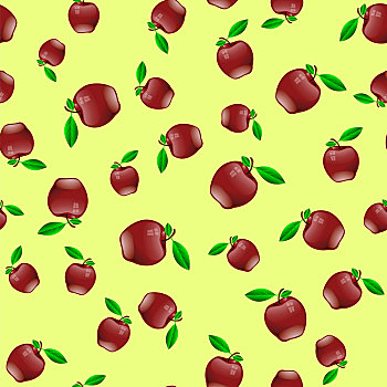 红苹果,无缝,随机性,图案