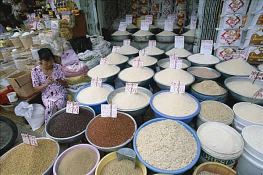 稻米,店,胡志明市,西贡,越南