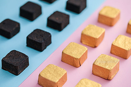 红糖美食方块集合产品食品零食淘宝巧克力包装ins风小清新撞色