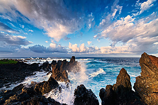海岸线,哈玛库亚海岸,夏威夷,美国