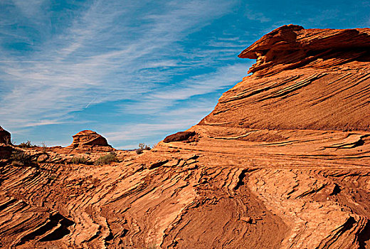 岩石构造,马掌,弯曲,页岩,亚利桑那,美国