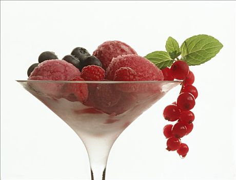 红浆果,树莓果汁冰糕,新鲜,浆果