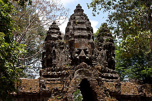 柬埔寨,省,收获,区域,吴哥,佛教寺庙,复杂