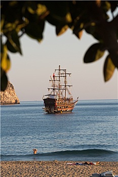 阿兰亚,海盗船,海滩