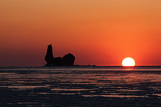 冬天大海景观