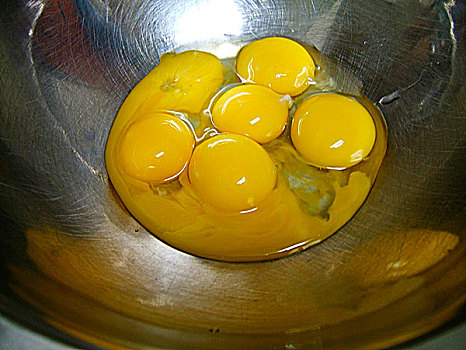 蛋,蛋黄,银,碗