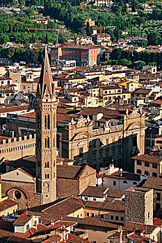屋顶,老,建筑,佛罗伦萨,意大利