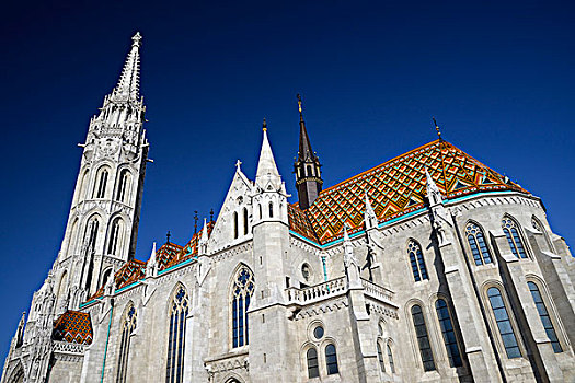 匈牙利,布达佩斯,城堡,山,马提亚斯教堂,靠近,棱堡