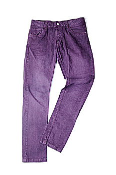紫色,纤细,牛仔裤,隔绝