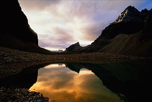 靠近,湖,幽鹤国家公园,不列颠哥伦比亚省,加拿大
