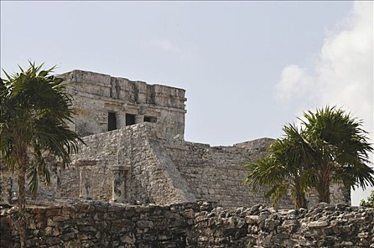 城堡,卡斯蒂略金字塔,玛雅,考古,挖掘,尤卡坦半岛,墨西哥,中美洲