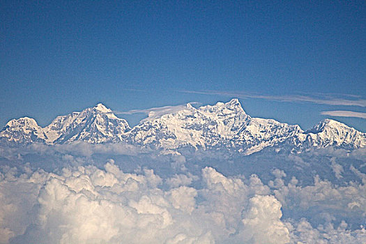 航拍,喜玛拉雅,山峦,加德满都,波卡拉,尼泊尔