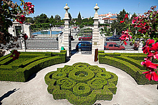装饰,盒子,树篱,主教宫殿,花园,葡萄牙,2009年