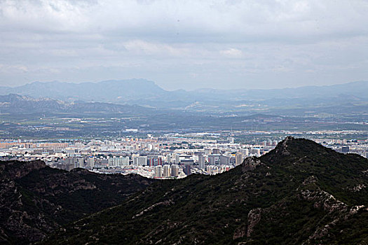 朝阳,城市,全景,凤凰山,建筑,俯拍,航拍