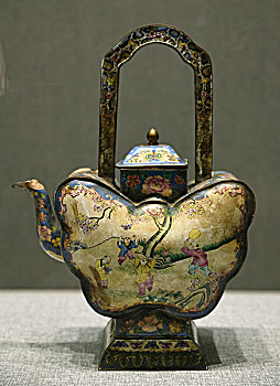 河北省博物院,茶马古道,八省区文物联展,铜胎珐琅壶