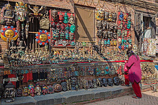 尼泊尔街头工艺品