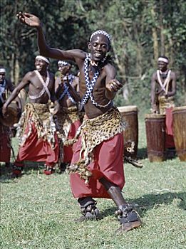 舞者,表演,白天,卢旺达,局部,皇家,今日,几个,群体,韵律,移动,印象深刻,打鼓