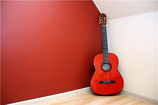木吉他,房间,角