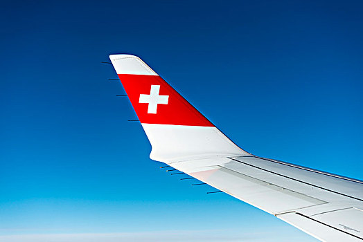 翼,瑞士航空公司,标识,运输,飞机,蓝天