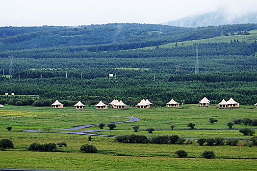 河北承德坝上,国家一道风景大道,夏日风景