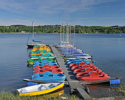 彩色,脚踏船,北莱茵-威斯特伐利亚,德国