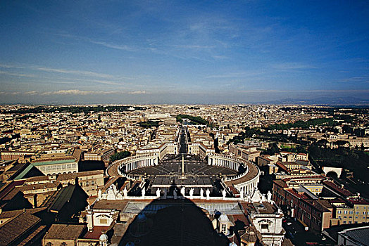 意大利,罗马,梵蒂冈城,圣彼得广场,圆顶,大幅,尺寸
