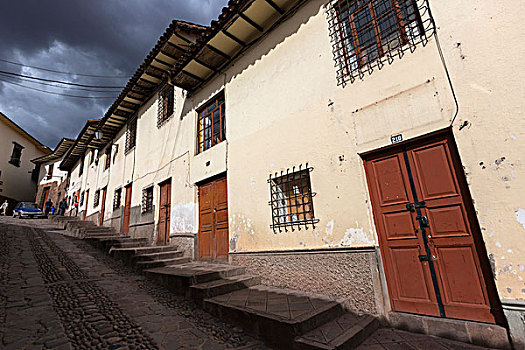人行道,建筑,库斯科,秘鲁