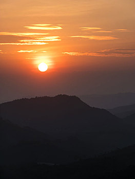惠州高榜山的夕阳景观
