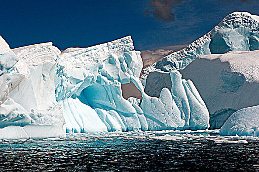 南极冰山风光