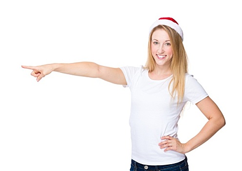 女人,圣诞节,帽子,手指,旁白