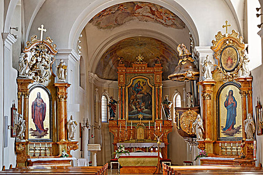 教区教堂,看,北方,布尔根兰,奥地利,欧洲