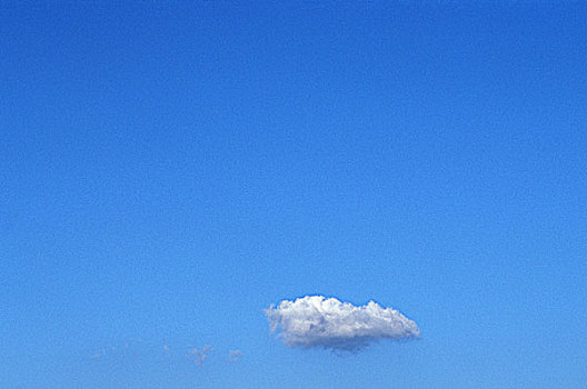 一个,云,清晰,蓝天