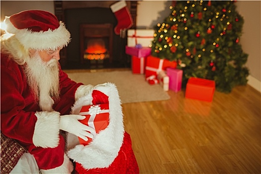 圣诞老人,圣诞袜,礼物,圣诞节