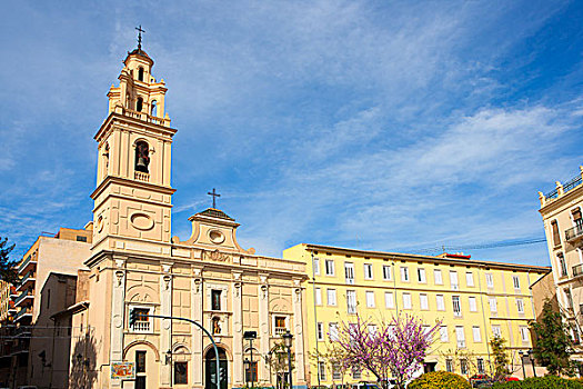瓦伦西亚,圣莫尼卡,广场,教堂,萨尔瓦多,西班牙