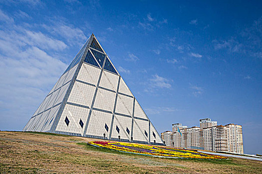 哈萨克斯坦,阿斯塔纳,城市,新,行政,宫殿,平和,金字塔,建筑师,区域