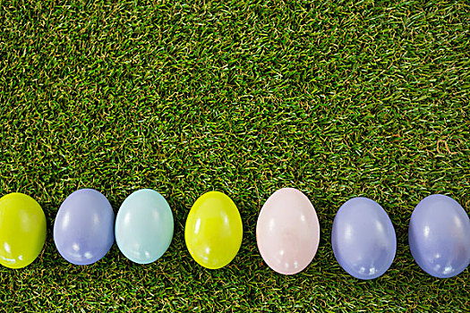 彩色,复活节彩蛋,草地,特写,青草