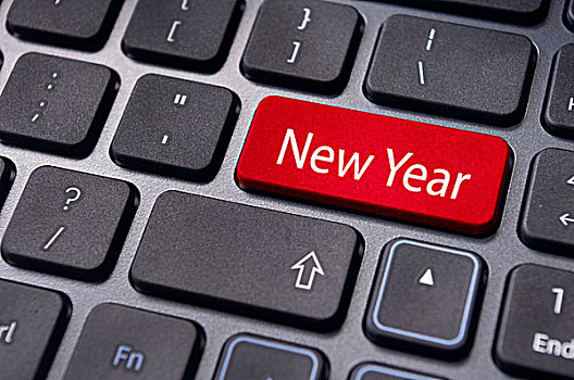 新年,信息,键盘