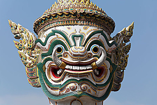 巨大,监护,雕塑,玉佛寺,苏梅岛,曼谷,泰国,亚洲