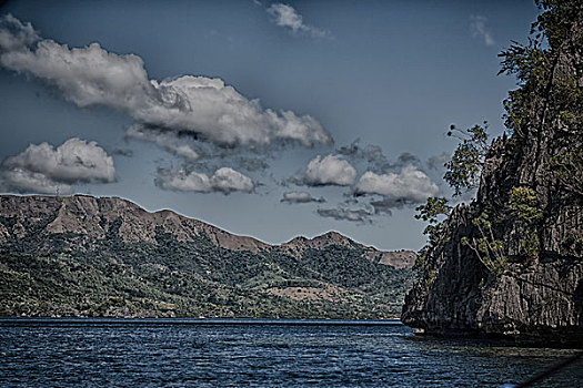 菲律宾,风景,悬崖,漂亮,天堂湾,热带,泻湖