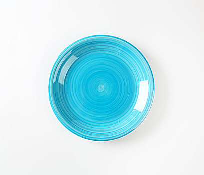 圆,蓝色,陶瓷,盘子