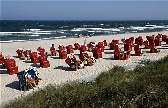 沙滩椅,乌瑟多姆岛,梅克伦堡前波莫瑞州,德国