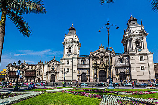 大教堂,利马,阿玛斯,秘鲁