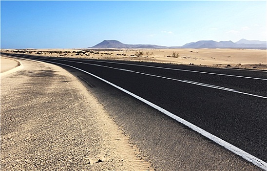 道路,沙漠