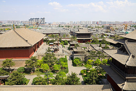 中国山西省大同市全国文保华严寺