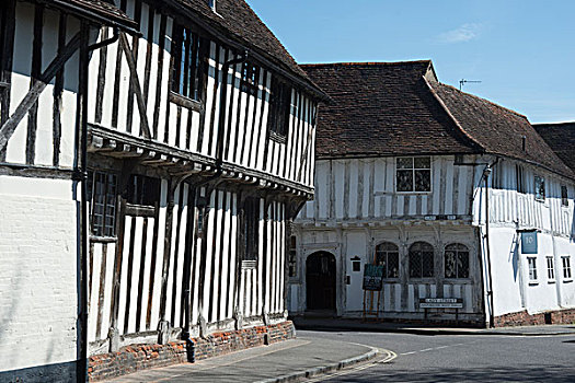 15世纪,建筑,城镇,拉文纳姆,一个,英格兰,英国