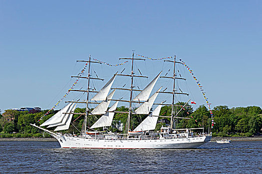 帆船,汉堡港,周年纪念,芬克威尔德,汉堡市,德国,欧洲