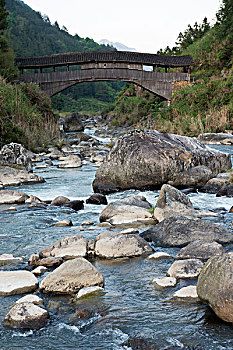 福建闽东屏南县黛溪镇古村落廊桥