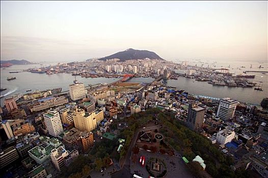 韩国,釜山,城市,中心